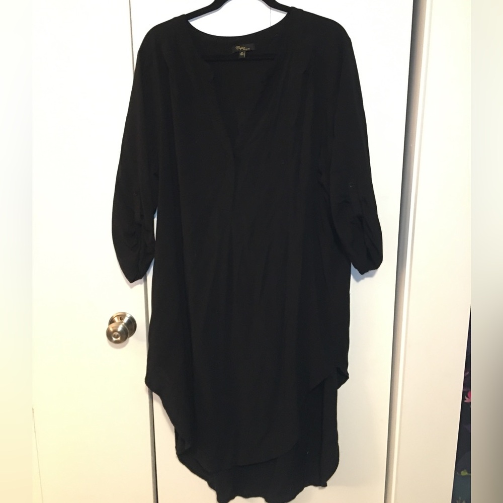 Cupio Tunic Cover Up Black Size 2X Preowned